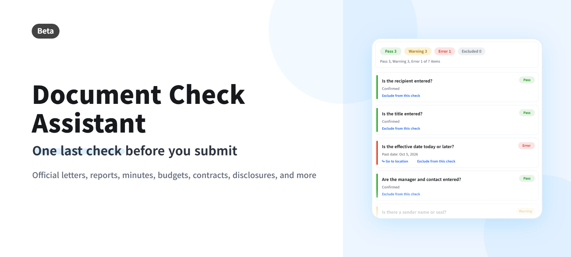 Document Check Assistant